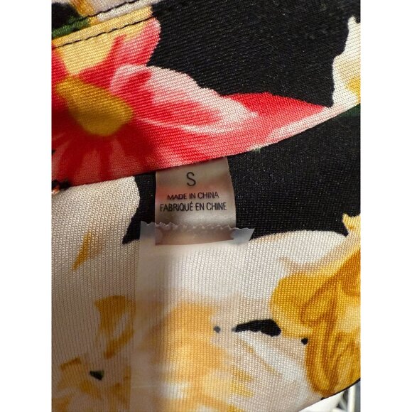 T Tahari Statement Blazer Small Spring Vibrant Floral‎ Print Vintage Retro - Picture 5 of 7